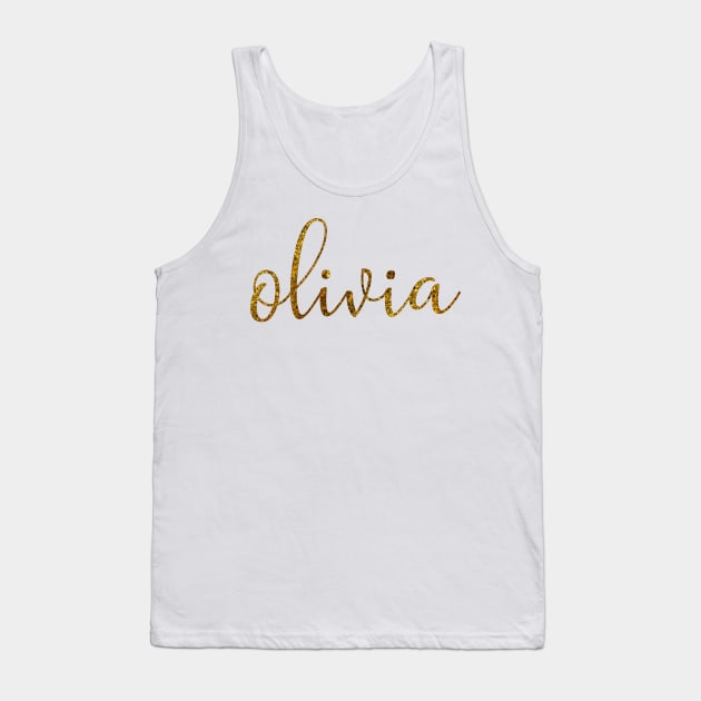Gold & Pink Olivia Tank Top by calliew1217